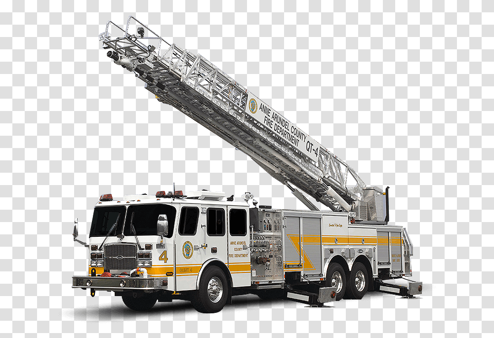 Cr 100 Aerial Ladder Fire Truck - Custom Trucks E One Bulvar, Construction Crane, Vehicle, Transportation, Fire Department Transparent Png