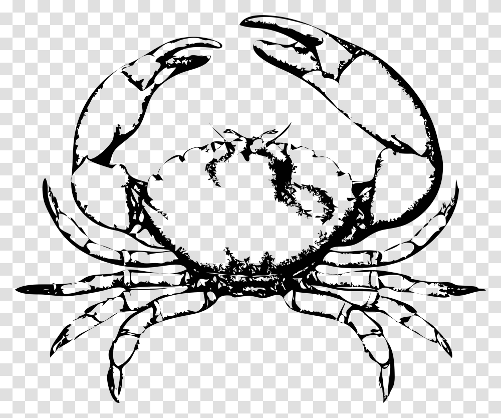 Crab Black And White Images Download Clipart Black And White Crab, Gray, Final Fantasy Transparent Png