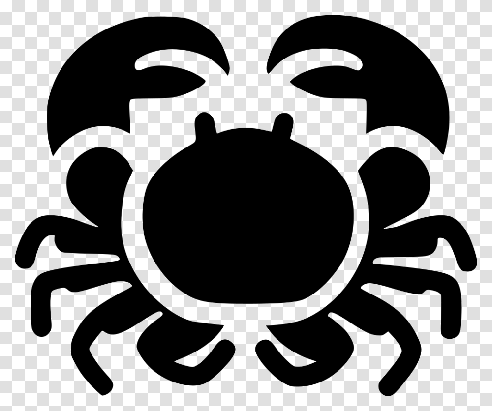 Crab Cancer, Stencil, Sea Life, Animal, Seafood Transparent Png