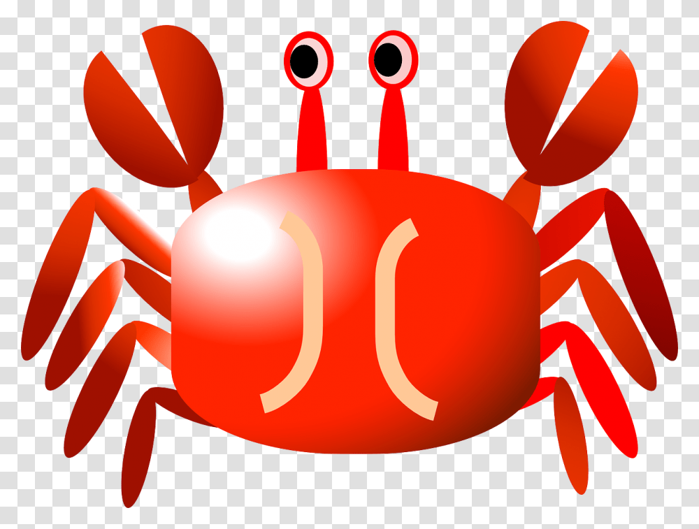 Crab Cartoon, Seafood, Sea Life, Animal, Crawdad Transparent Png