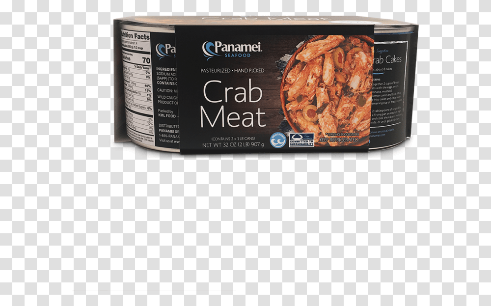 Crab Claw Meat Can Twin Pack Pumpkin Seed, Label, Menu, Plant Transparent Png