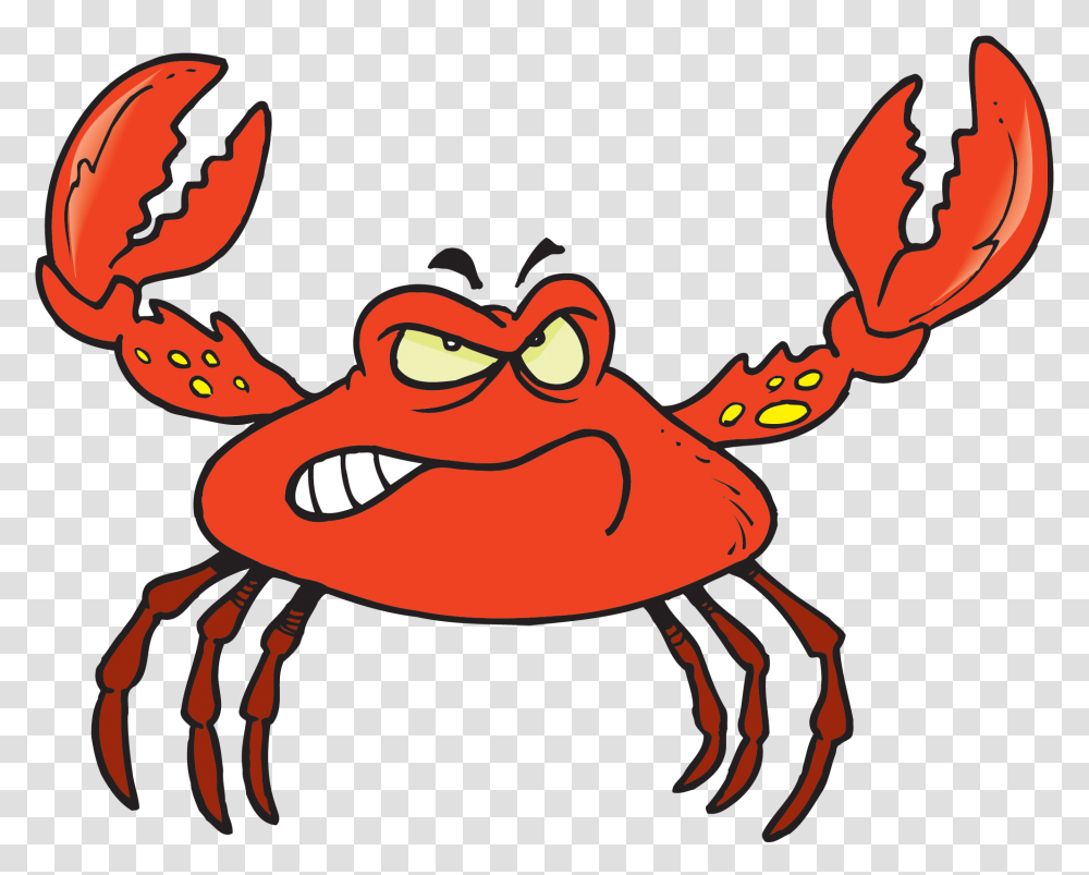 Crab Clipart Scared, Seafood, Sea Life, Animal, King Crab Transparent Png