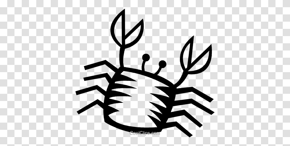 Crab Royalty Free Vector Clip Art Illustration, Label, Stencil, Silhouette Transparent Png