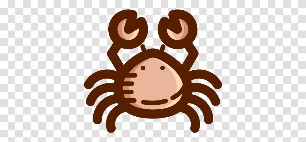 Crab Vector Icons Free Download In Svg Happy, Seafood, Sea Life, Animal, King Crab Transparent Png