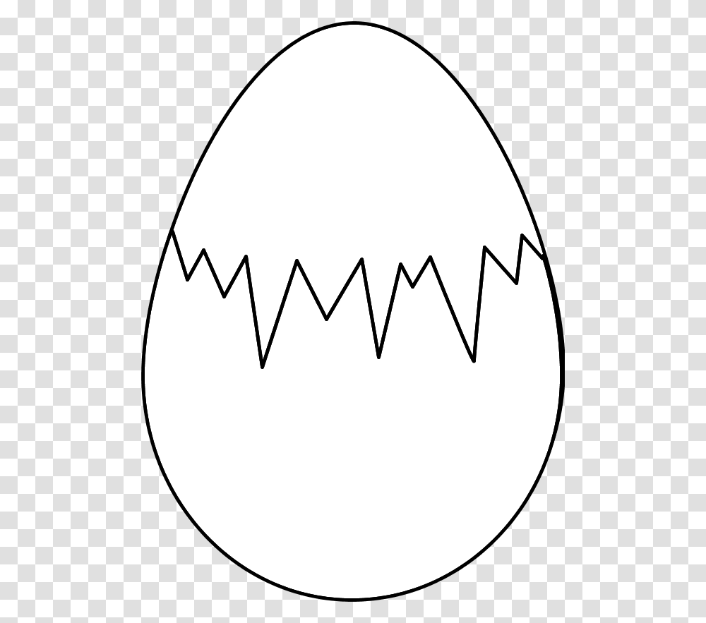 Cracked Egg Clipart Black And White, Easter Egg, Food, Balloon Transparent Png