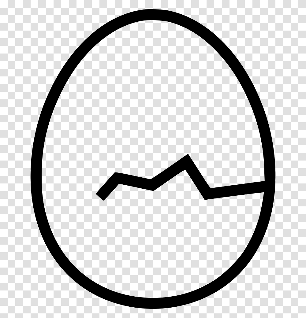 Cracked Egg Icon Free Download, Stencil, Recycling Symbol Transparent Png