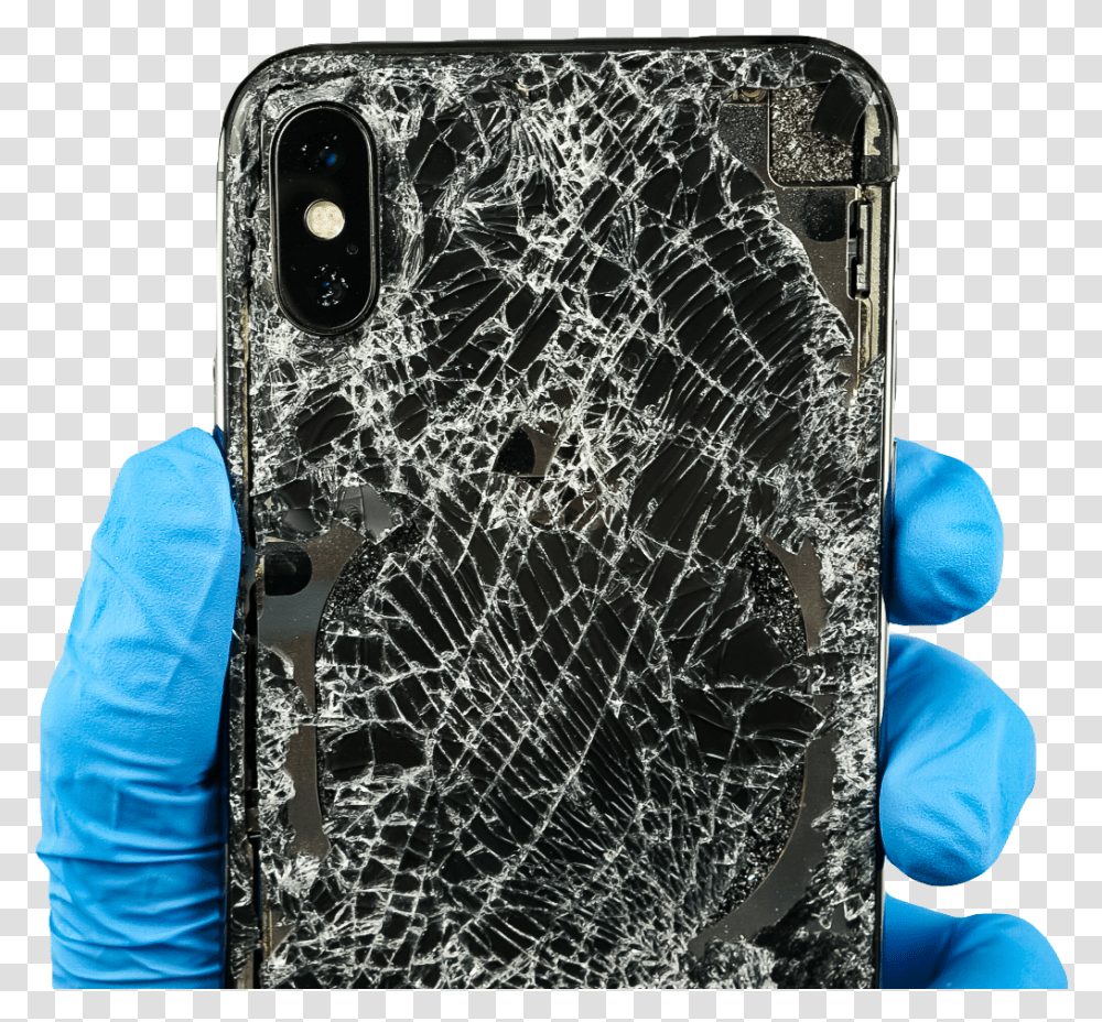 Cracked Iphone X, Electronics, Mobile Phone, Cell Phone, Person Transparent Png
