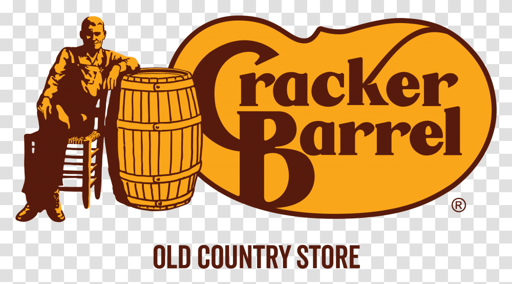 Cracker Barrel Logo Cracker Barrel Old Country Store Logo, Person, Keg, Label Transparent Png