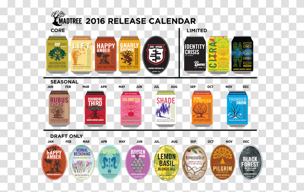 Craft Beer Release Calendars Archive Madtree Beers, Mobile Phone, Liquor, Alcohol, Beverage Transparent Png