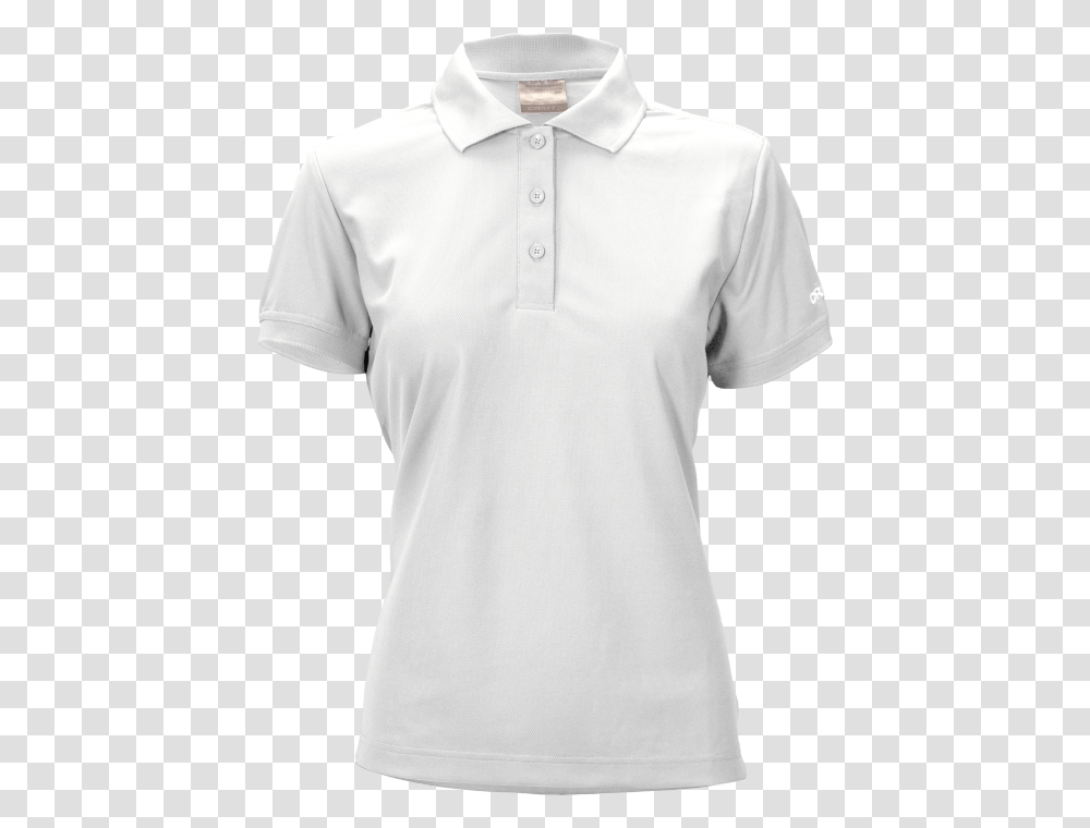 Craft Polo Shirt Pique Classic Women White Plain T Shirt, T-Shirt, Person, Sleeve Transparent Png