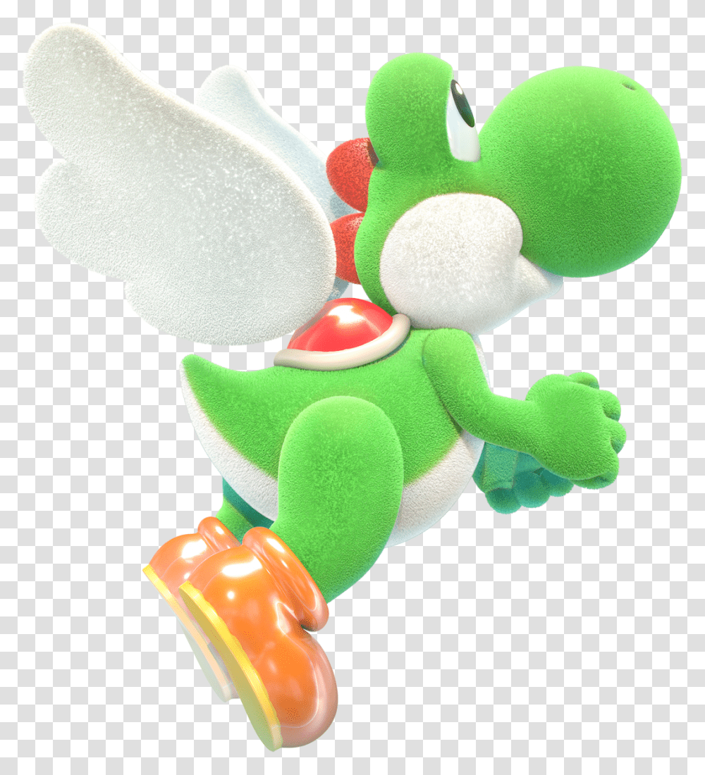 Crafted World Yoshi, Plush, Toy, Rattle, Super Mario Transparent Png