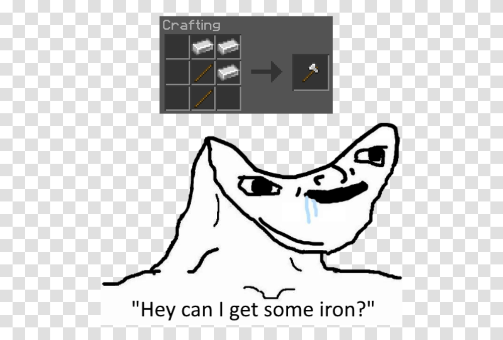 Crafting H Hey Can I Get Some Iron Wojak Brainless, Sunglasses, Accessories, Accessory Transparent Png