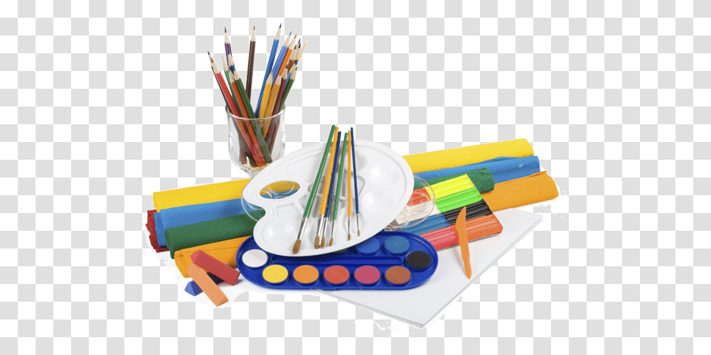 Crafts Images In Collection Crafts, Pencil, Paint Container, Palette, Plastic Transparent Png