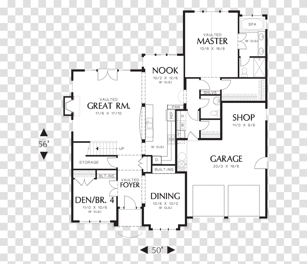 Craftsman House Plan 22122t The Sophia Vertical, Floor Plan, Diagram, Plot Transparent Png