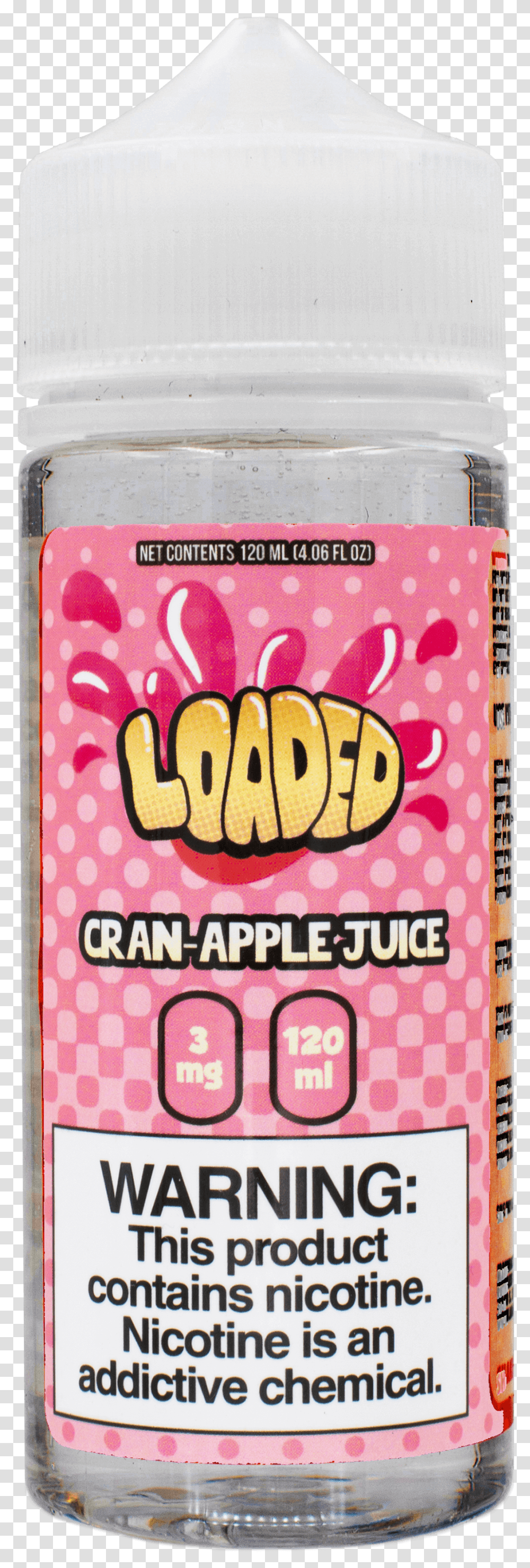 Cran Apple Juice Loaded E Liquid, Label, Diary, Beer Transparent Png