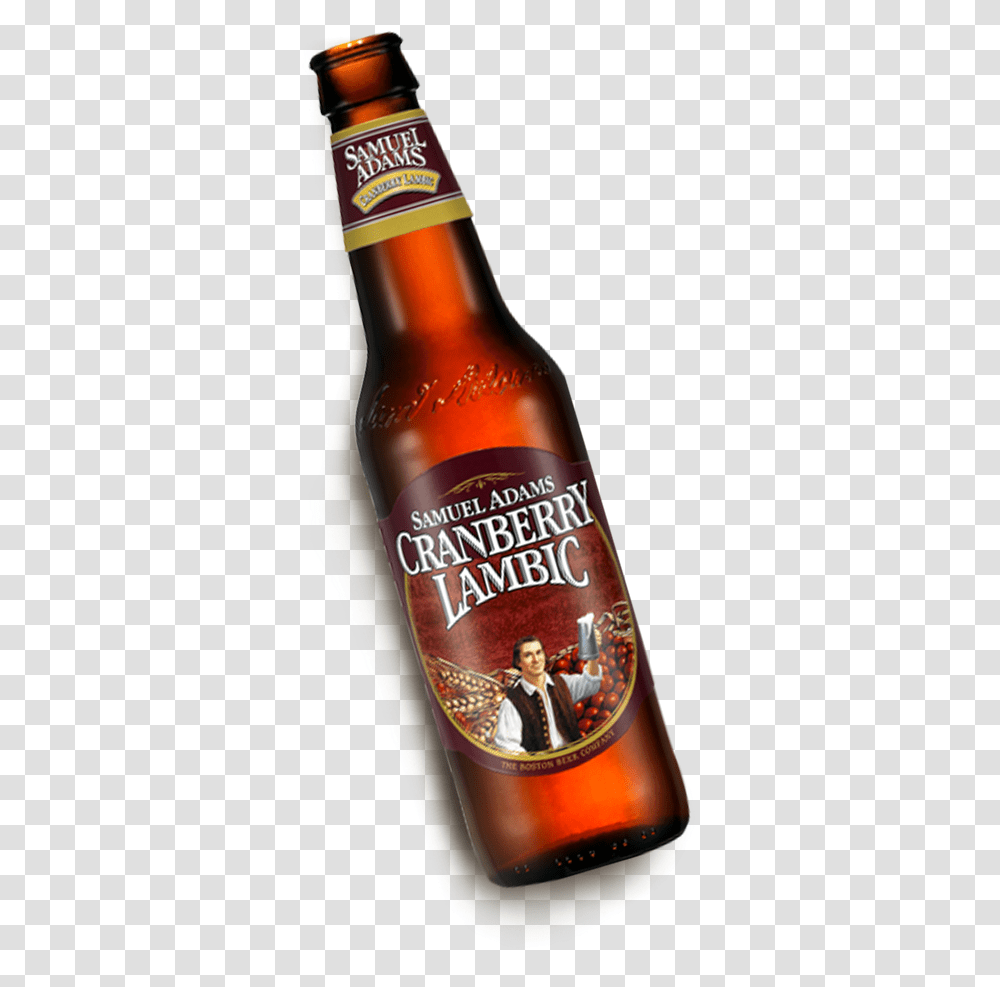 Cranberry Lambic Beer Bottle, Alcohol, Beverage, Drink, Person Transparent Png