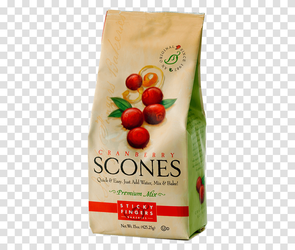 Cranberry Scone Mix Sticky Fingers Scones, Plant, Food, Fruit, Cherry Transparent Png