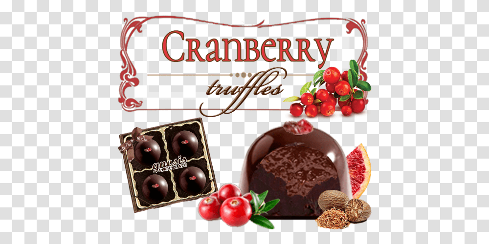 Cranberry - Gnosis Chocolate Cherrey Bus Lines, Dessert, Food, Fudge, Plant Transparent Png