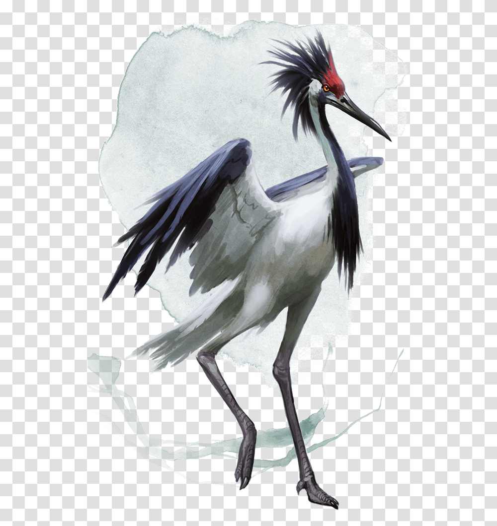 Crane Bird Eblis Tomb Of Annihilation, Animal, Waterfowl, Stork, Heron Transparent Png