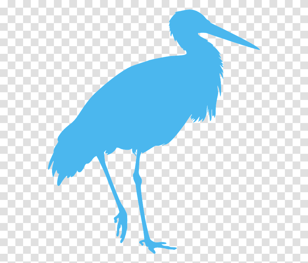 Crane Bird Silhouette Free Vector Silhouettes Creazilla Long, Animal, Stork, Waterfowl Transparent Png
