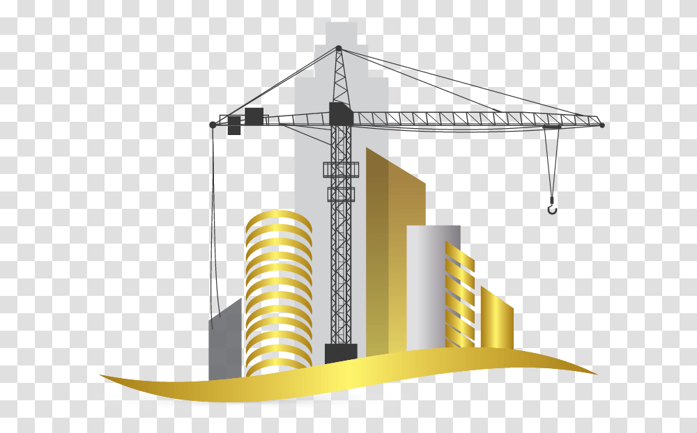 Crane, Building, Architecture, Construction Crane, Advertisement Transparent Png