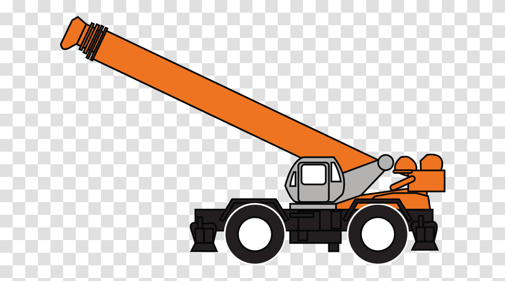 Crane Clipart Vertical Crane, Vehicle, Transportation, Truck, Baseball Bat Transparent Png
