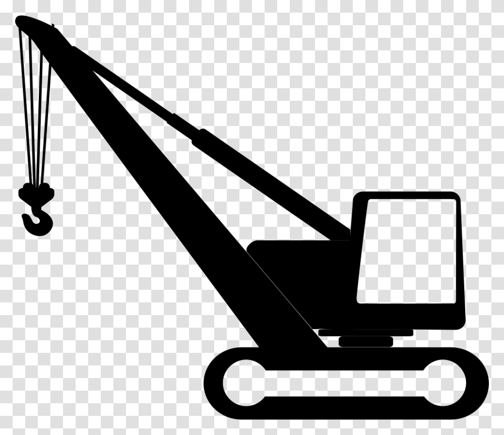 Crane Crane Black And White, Vehicle, Transportation, Tow Truck, Tool Transparent Png