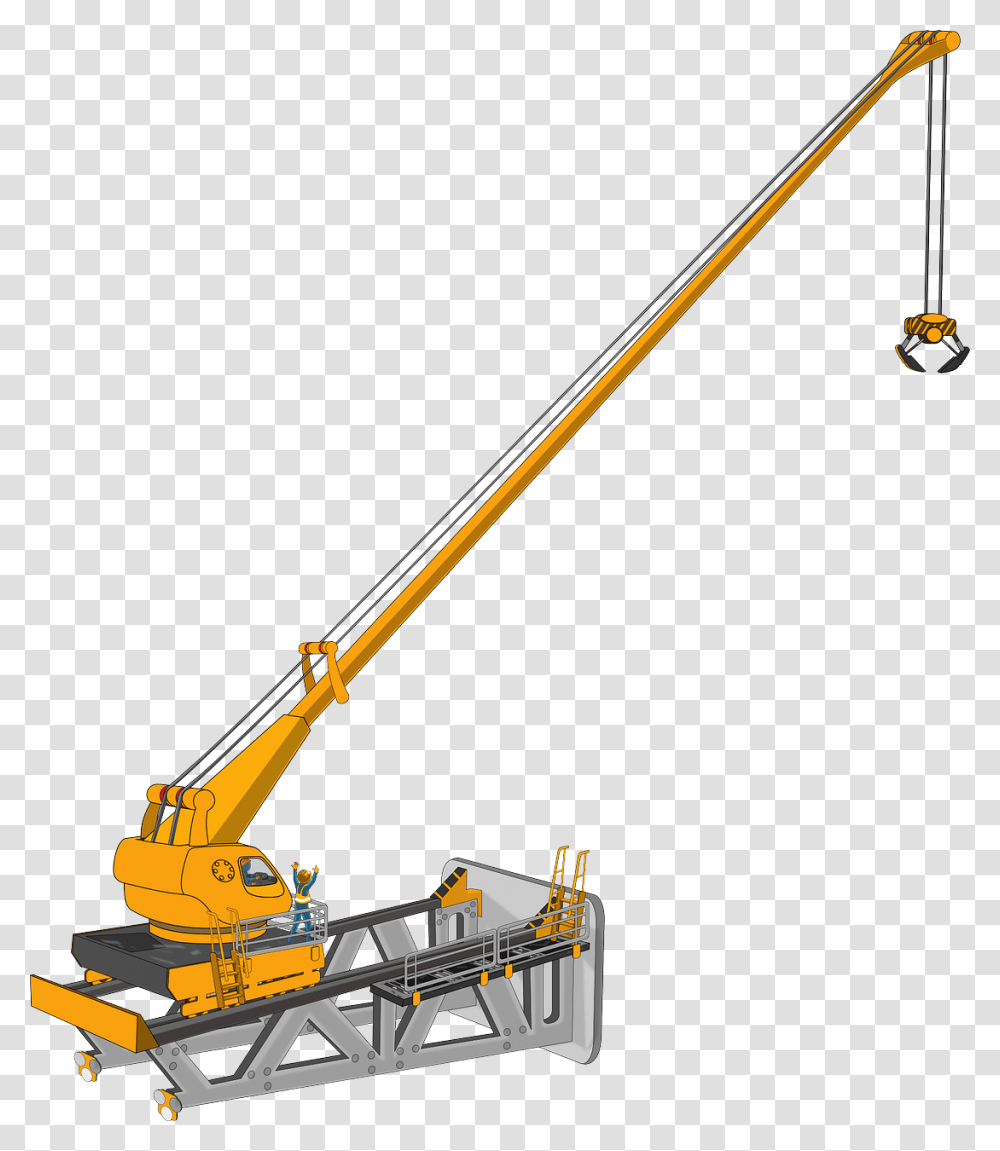 Crane Excavator, Construction Crane, Lighting Transparent Png