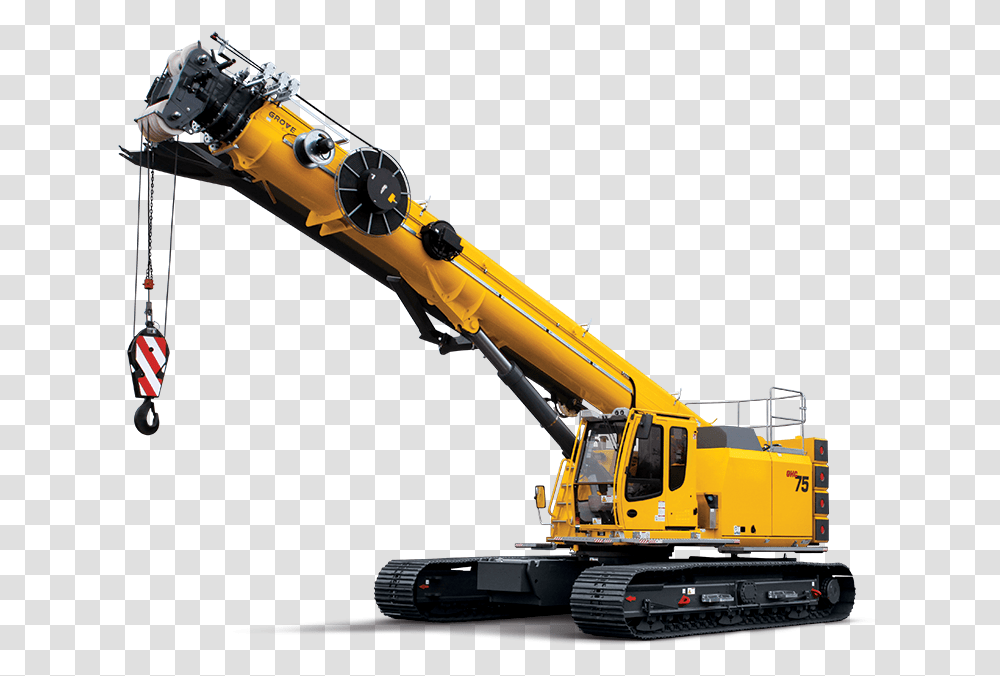 Crane Image Crawler Crane, Construction Crane, Demolition, Lighting, Hardhat Transparent Png