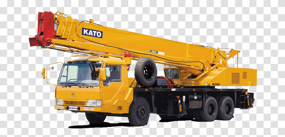 Crane Kato Crane, Truck, Vehicle, Transportation, Construction Crane Transparent Png