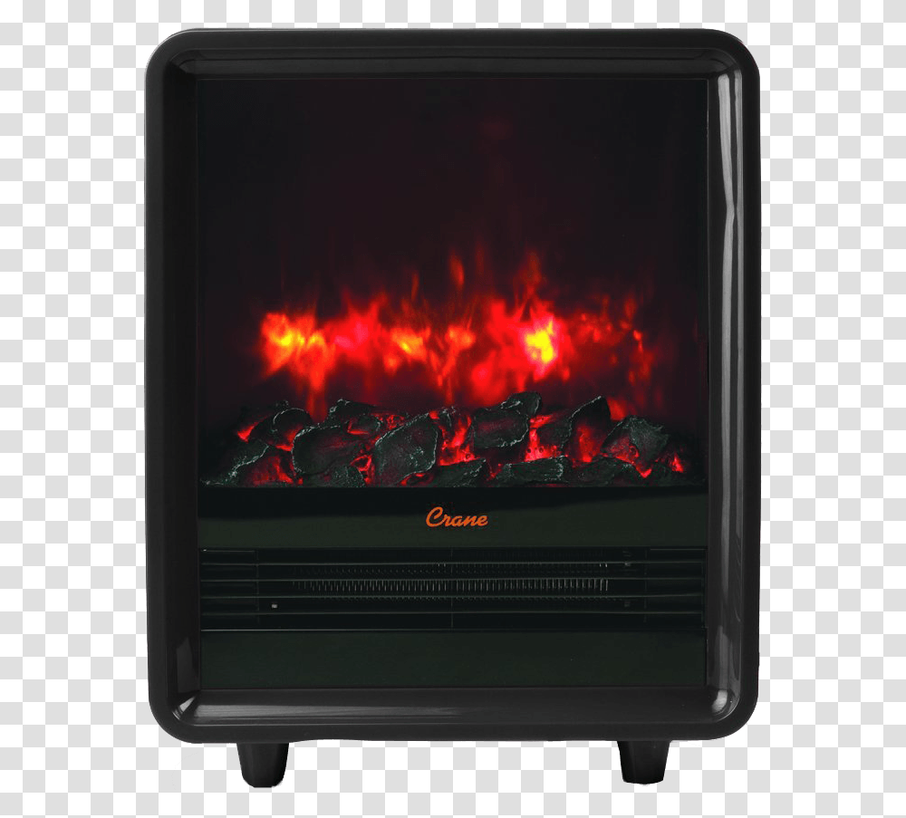 Crane Mini Fireplace Heater Ee, Appliance, Space Heater, Indoors, Monitor Transparent Png