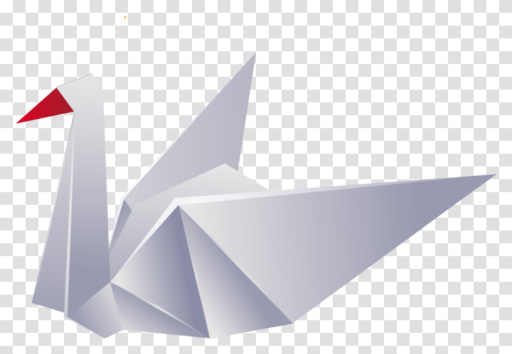 Crane Origami Paper Origami Birds With Origami Background, Art Transparent Png