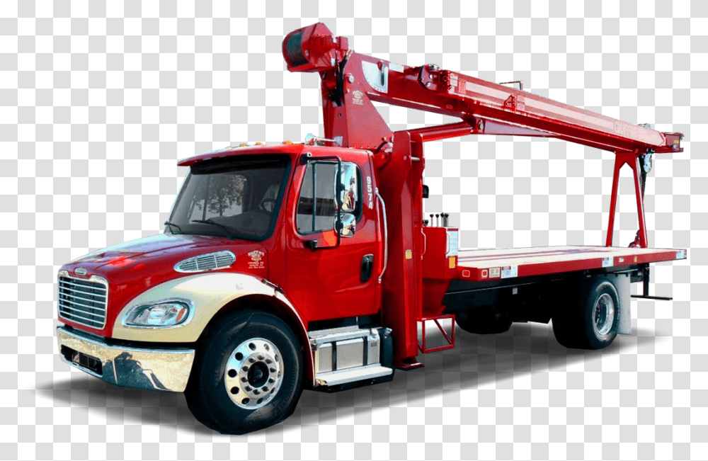 Crane, Truck, Vehicle, Transportation, Fire Truck Transparent Png