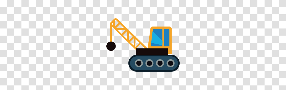Crane Wrecking Ball Icon Myiconfinder, Tractor, Vehicle, Transportation, Bulldozer Transparent Png