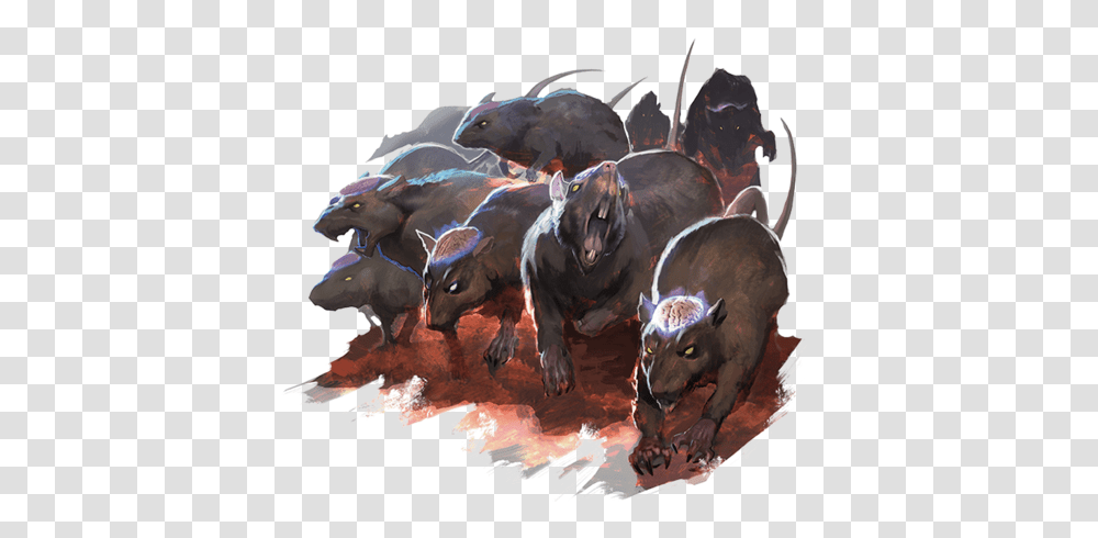 Cranium Rat Angry Rats Dnd, Cow, Mammal, Animal, Art Transparent Png