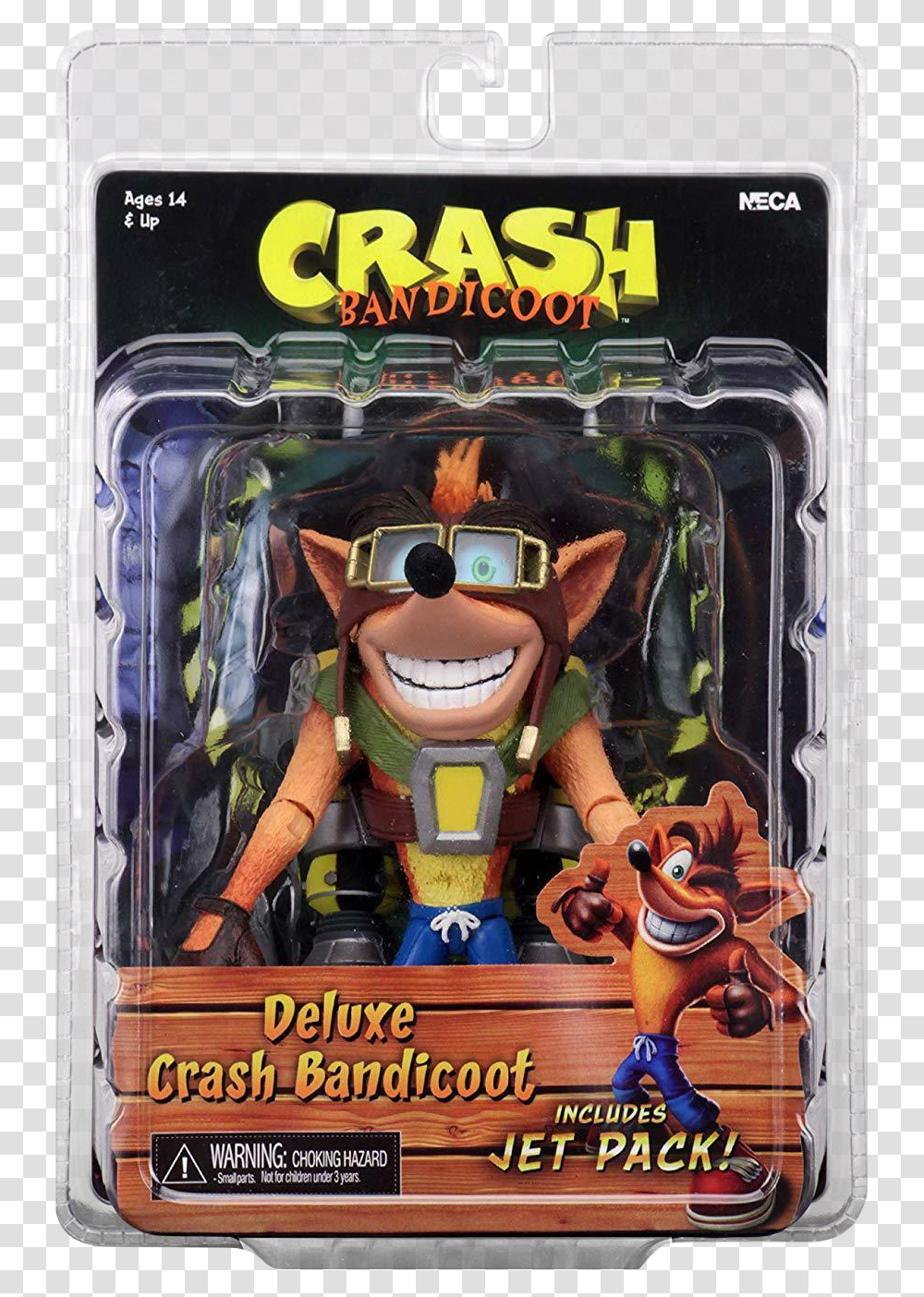 Crash Bandicoot Deluxe Figure With Jetpack, Person, Human, Arcade Game Machine, Sweets Transparent Png