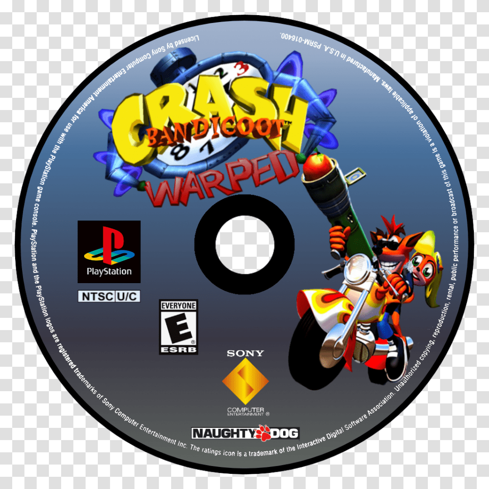 Crash Bandicoot Warped, Disk, Dvd, Flyer, Poster Transparent Png