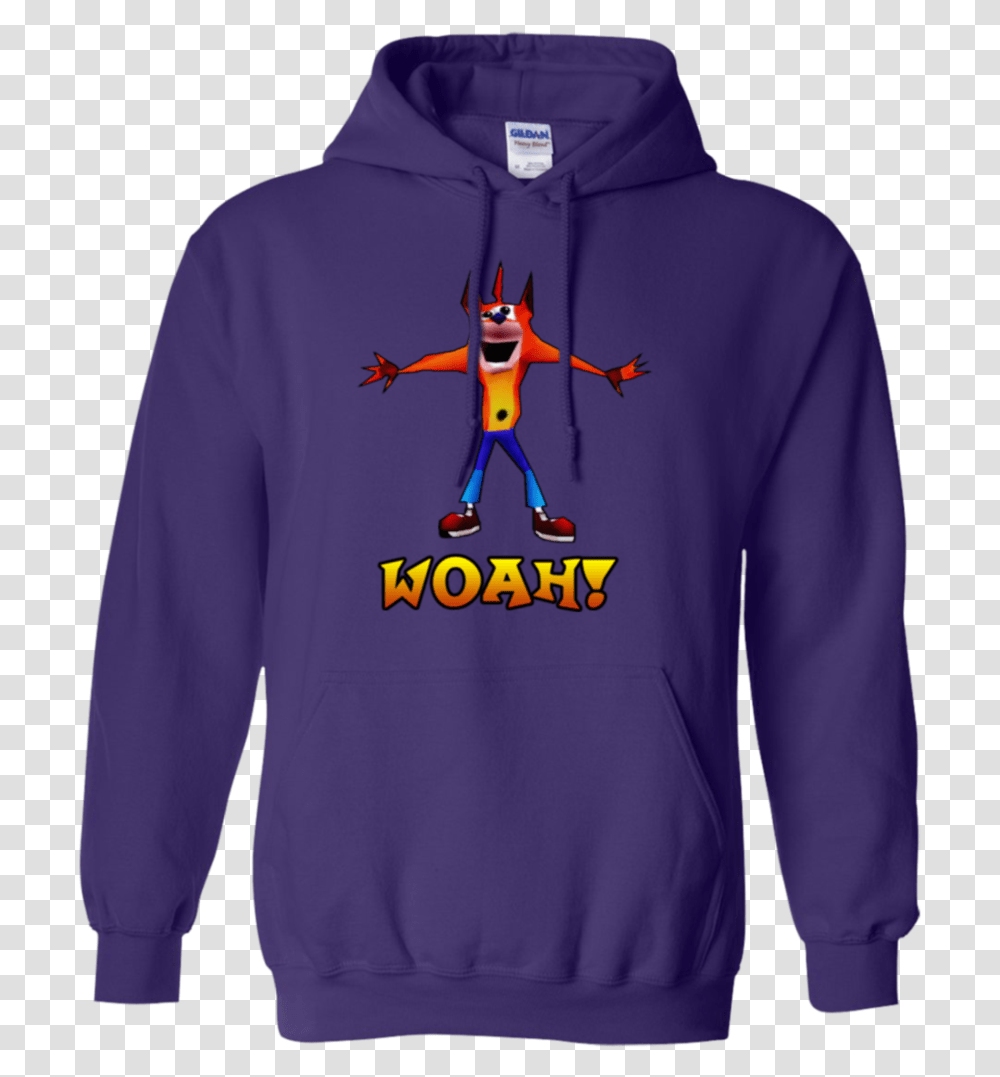 Crash Bandicoot Woah Hoodie, Apparel, Sweatshirt, Sweater Transparent Png