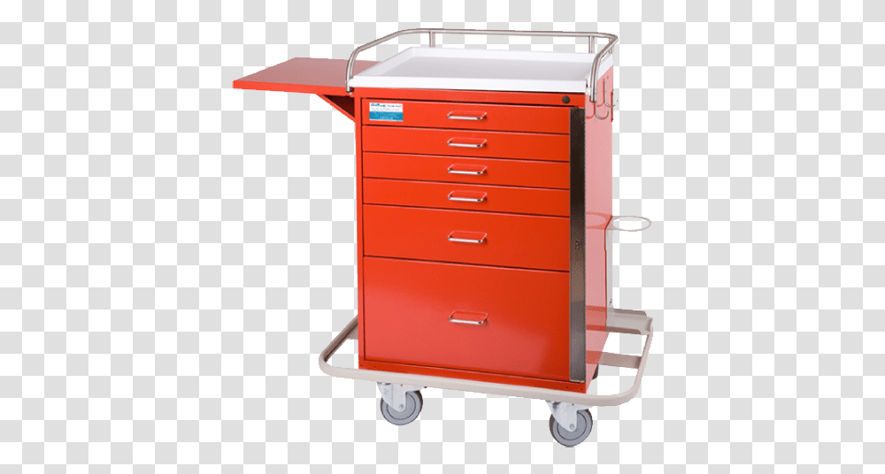 Crash Cart Medical Crash Cart, Furniture, Drawer, Mailbox, Letterbox Transparent Png