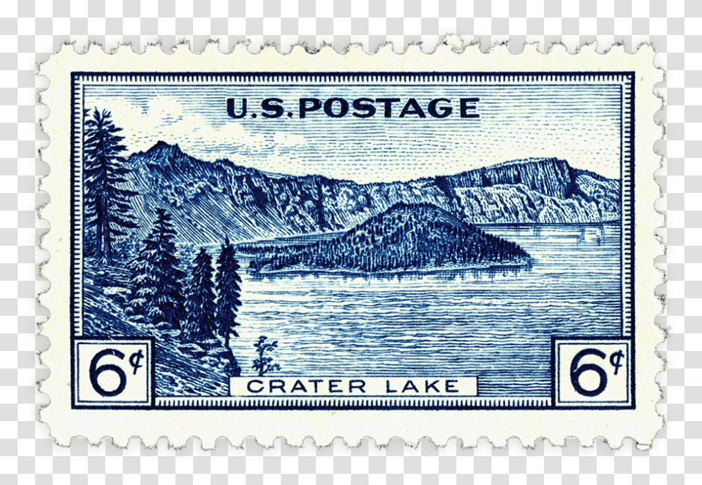 Crater Lake National Park Stamp, Postage Stamp, Poster, Advertisement Transparent Png