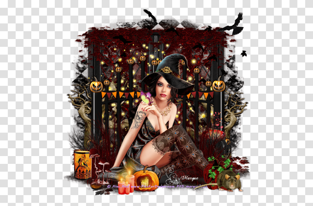 Cration Halloween De Maryse 31 Image 31 Octobre Poster, Person, Costume, Hat Transparent Png