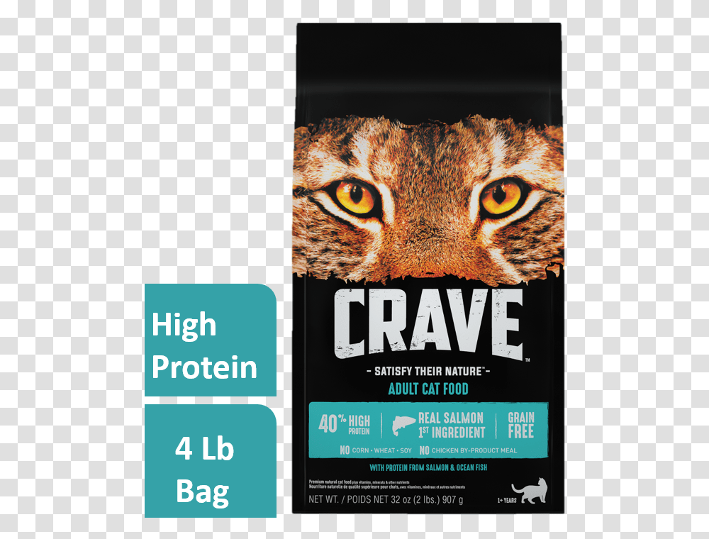 Crave Grain Free With Protein From Salmon Amp Ocean Fish Crave Dry Cat Food, Poster, Advertisement, Flyer, Paper Transparent Png