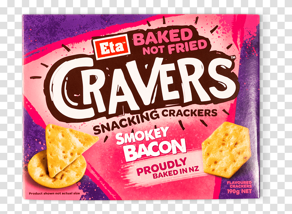 Cravers Smokey Bacon, Bread, Food, Cracker, Snack Transparent Png