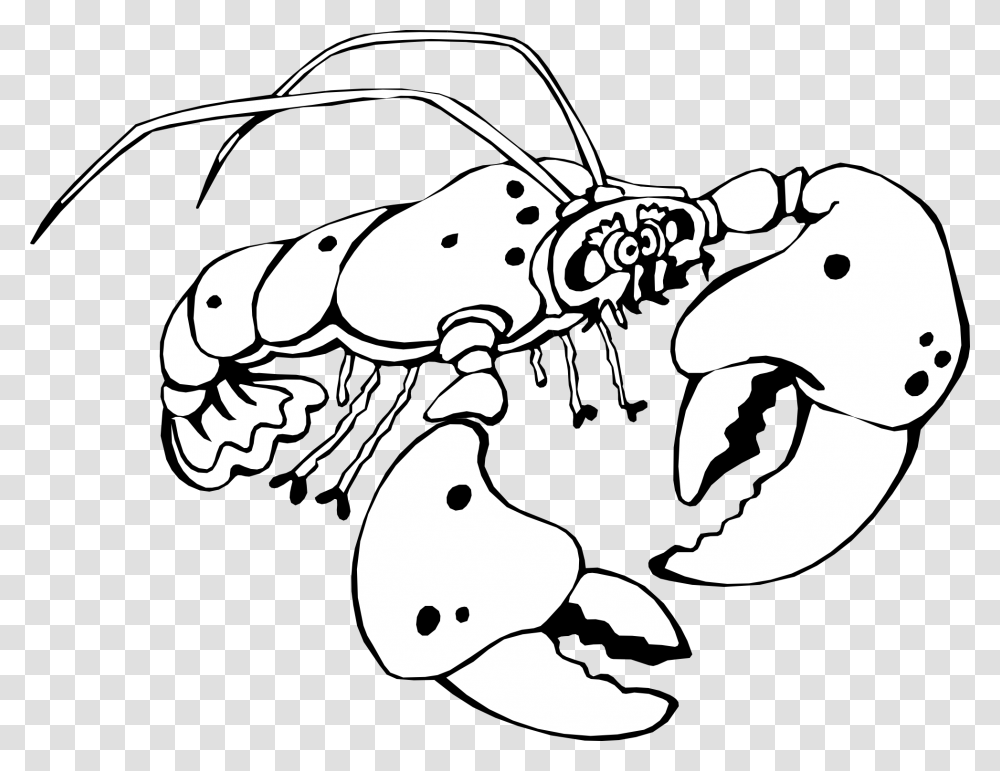 Crayfish Clipart Black And White, Animal, Invertebrate, Insect, Crawdad Transparent Png