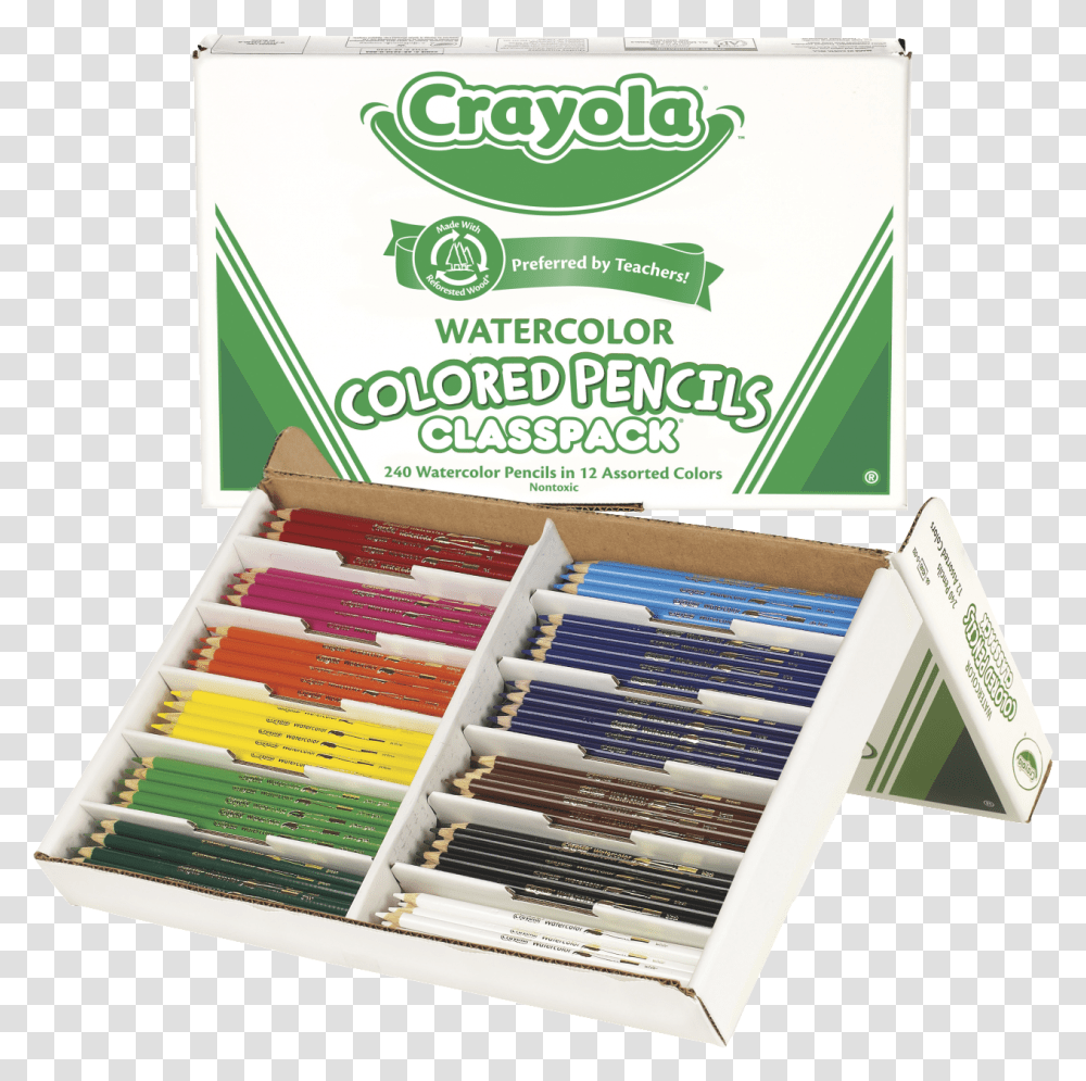 Crayola Non Toxic Watercolor Colored Pencil Classpack Crayola Colored Pencils Classpack, Poster, Advertisement, Incense Transparent Png