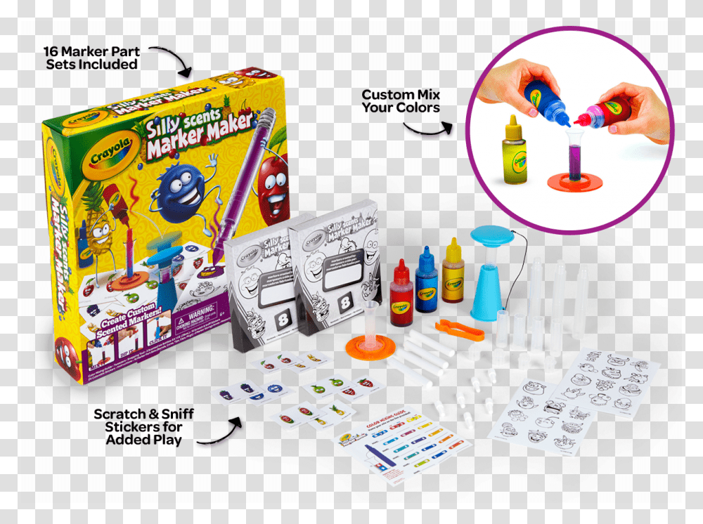Crayola Silly Scents Marker Maker, Game, Toy Transparent Png