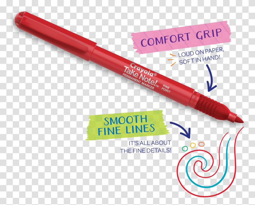 Crayola Take Note Permanent Marker Paper, Baseball Bat, Pen Transparent Png