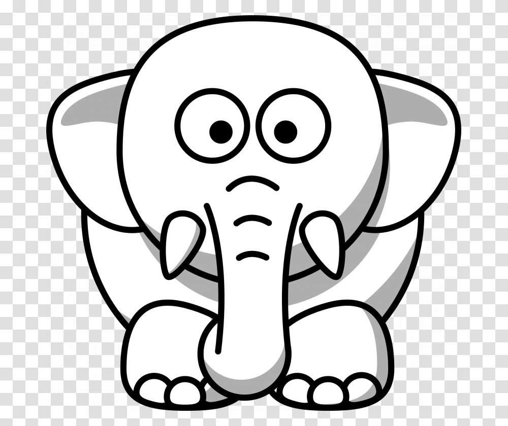 Crayon Clipart Black And White Free Download, Elephant, Wildlife, Mammal, Animal Transparent Png