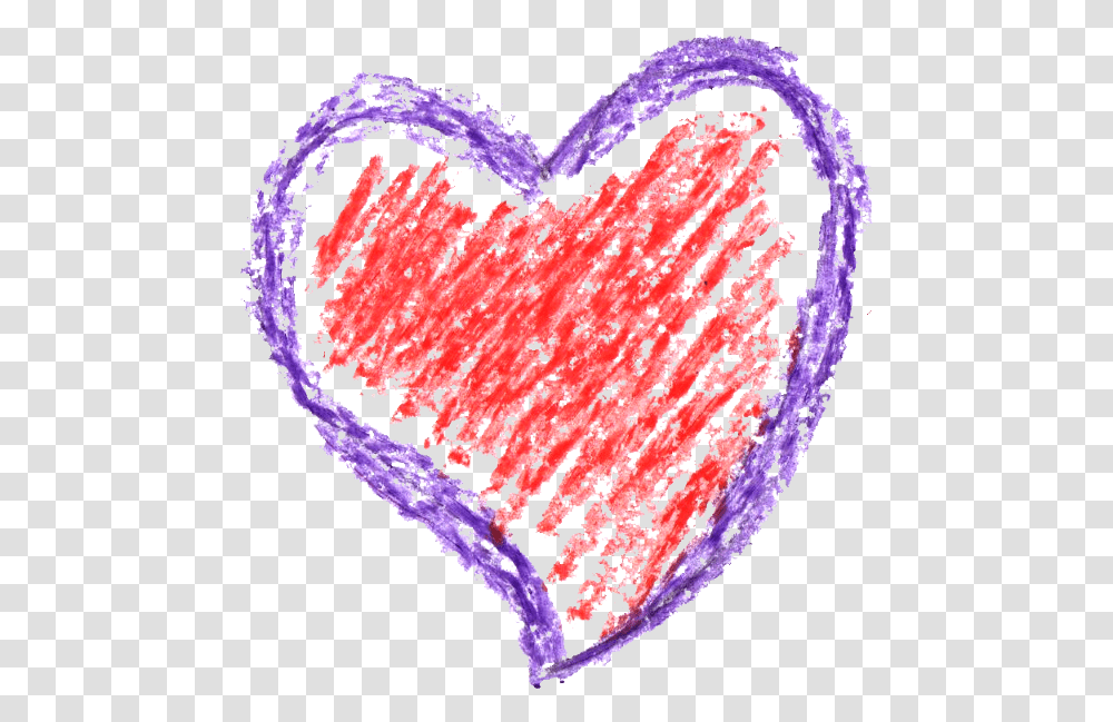 Crayon Heart Drawing Heart Drawing Clipart Background, Purple, Rug Transparent Png