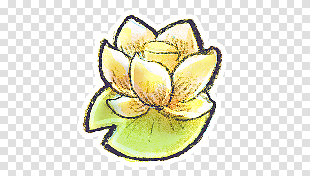 Crayon Lotus Flower Icon Clipart Image Iconbugcom Icon Bunga Teratai, Plant, Peel Transparent Png